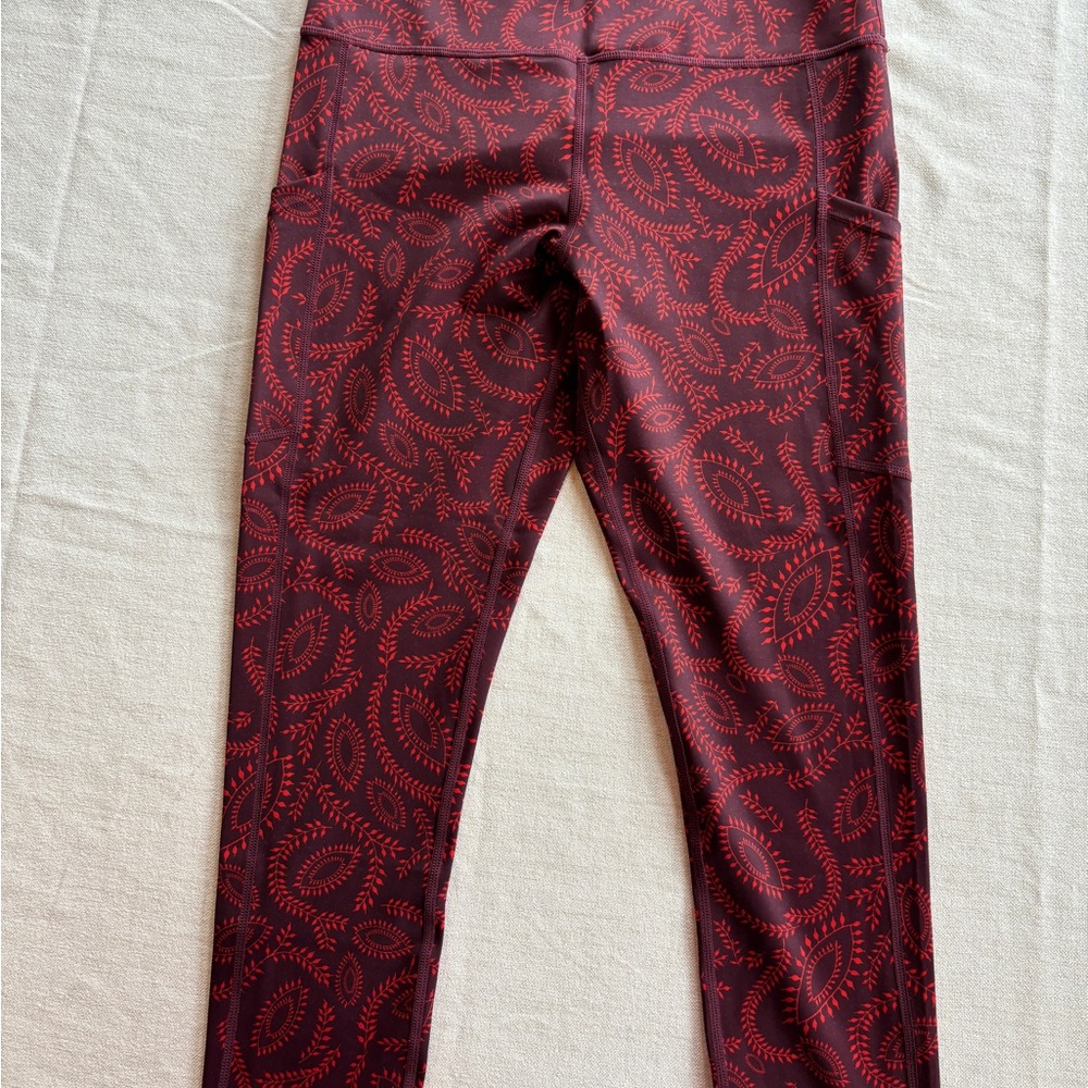 ZYIA Red and Purple Patterned Leggings